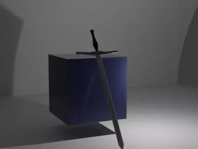WITCHER SWORD GAME - READY 3D MODELS Low-poly 3D model
