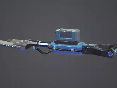 Sci-Fi Powered Tactical Shovel Low-poly 3D model