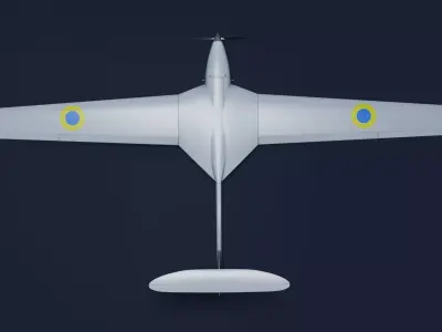 Punisher Ukrainian Aircraft Drone Low-poly 3D model