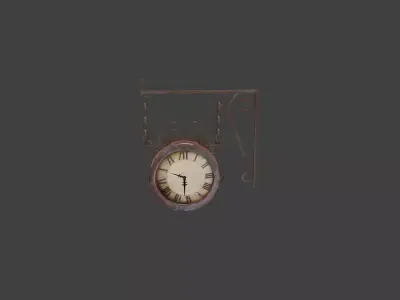 Old clock Low-poly 3D model purchase