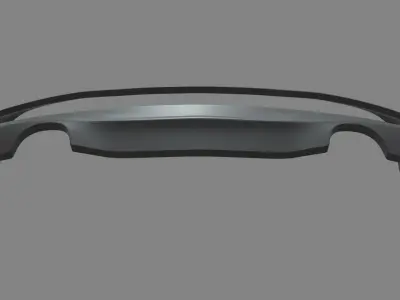 Rear Bumper Custom 01 Low-poly 3D model