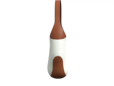 Brown Leather Strap Hobo Bag 3D model