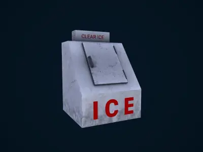 Ice Machine Low-poly 3D model purchase