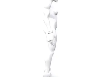 Alien Female Sci Fi Humanoid Realistic Low-poly 3D model