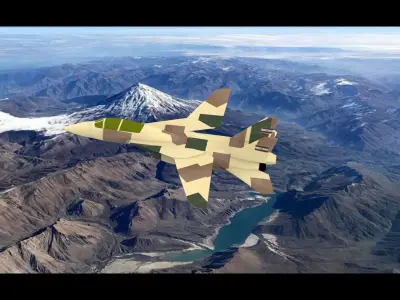 grumman f-14 tomcat 3D model 2
