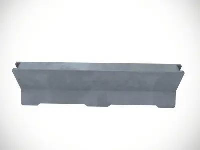 Cement Barrier Low-poly 3D model