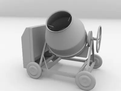 Concrete Mixer 3D model shop