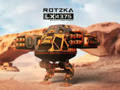 3D Sci-Fi Mech Robot Warrior Model with high details 3D model