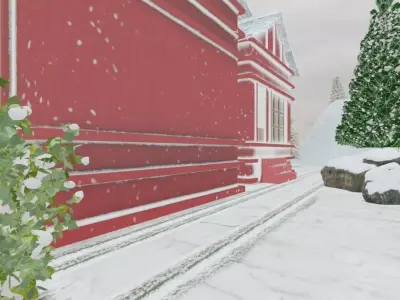 Winter Village 3D model order