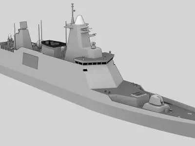 FFG Bhumibol Adulyadej class DW-3000F Low-poly 3D model