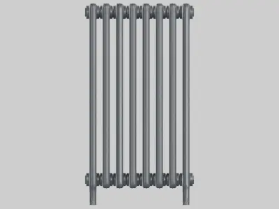 Classic Cast Iron Radiator 4C8 3D model