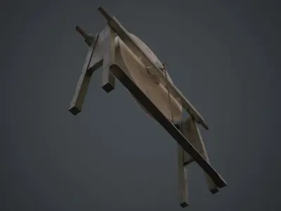 Grindstone 1B Low-poly 3D model