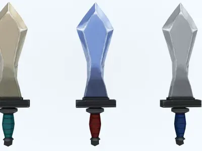 Dagger sword Free low-poly 3D model
