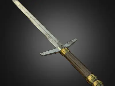 Sword Low-poly 3D model 24