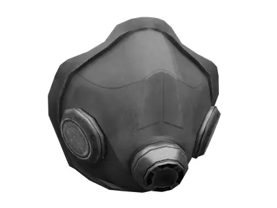 Game Ready Respirator Gas Mask Low-poly 3D model