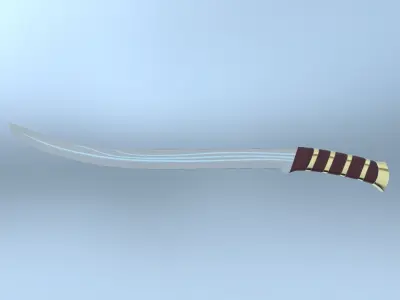 Elven Sword Low-poly 3D model get
