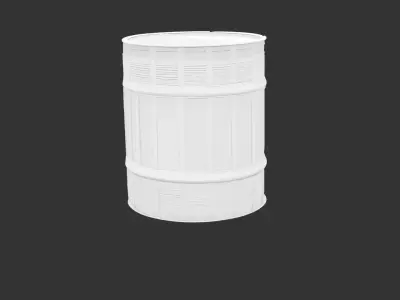 Industrial Storage Barrel for 3D print Low-poly 3D model