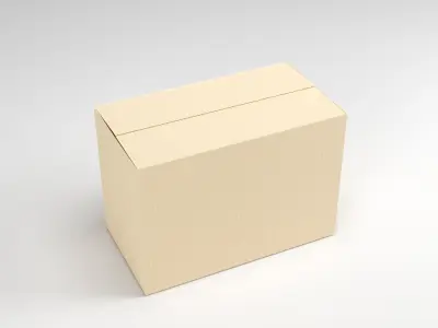 Cardboard box 3d model Low-poly 3D model
