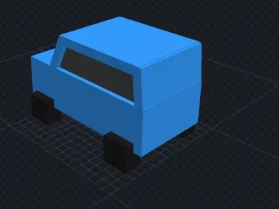 Low Poly Car Free low-poly 3D model buy