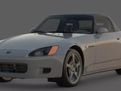 2001 Honda S2000 3D Model  9000 RPM Perfection 3D model