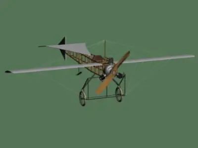 1909 Neale vintage monoplane 3D model