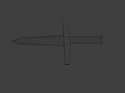 Stylized Fantasy Dagger Low Poly Low-poly 3D model