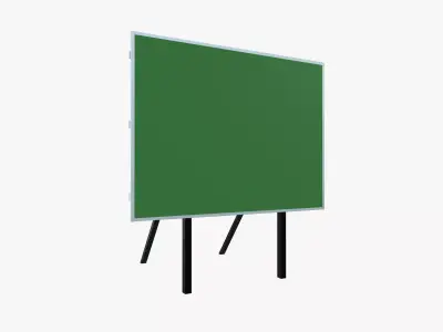 Outdoor advertising poster stand Low-poly 3D model