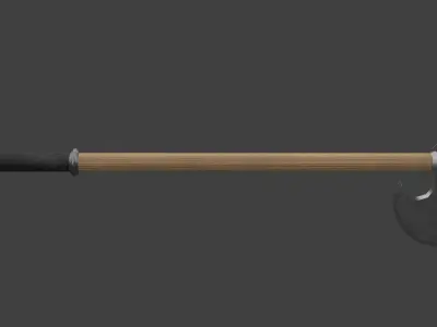 Tabar Single-Bladed Ax Low-poly 3D model