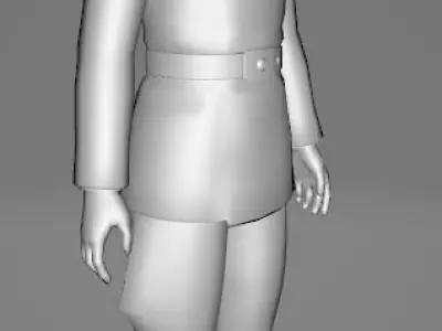 STAR WARS Grand Moff Tarkin - Low Poly Game - FBX MODEL Low-poly 3D model