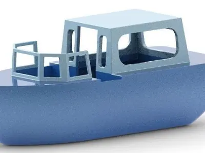 Stylish Tourist Boat 3D print model