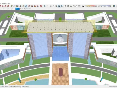 Sketchup Commercial Office Complex 209 3D model