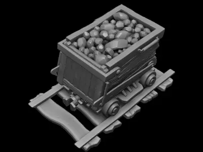 Mining wagon 3D print model