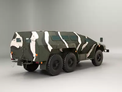 SBA-60-K2 Bulat Camo Low-poly 3D model