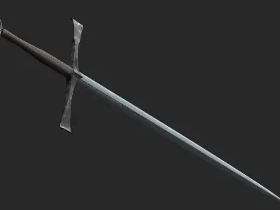 Irish Gallowglas Sword Low-poly 3D model