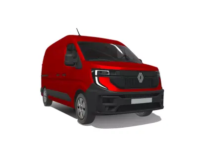 Renault Master 2024 High-Quality Commercial Van 3D model