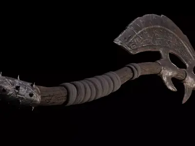 Viking Axe Low-poly 3D model Low-poly 3D model