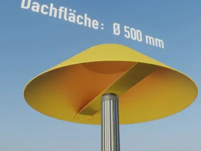Alle Flugmarkierungshauben mit Aluminiumpfosten 3D Model Pack