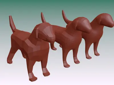 Lowpoly Dog 3D model