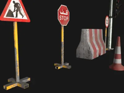 traffic lights Free 3D model purchase
