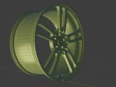 3D model rim wheel part8 3D model