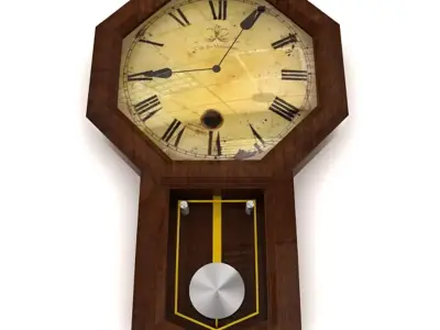 Historical clock Low-poly 3D model