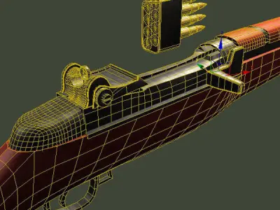 M1 Garand rifle Low-poly 3D model