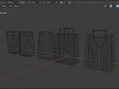Plastic e Papers bags  Free 3D model