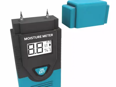 Digital Moisture Meter Low Poly Low-poly 3D model