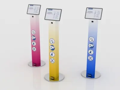 Gel Dispenser - Distributeur a gel Hydroalcoholique Free low-poly 3D model