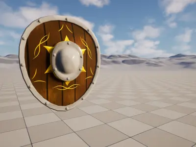 shield Game-Ready with LODs  Textures Low-poly 3D model