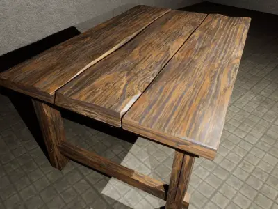  EKs Old Table 3D model Low-poly 3D model