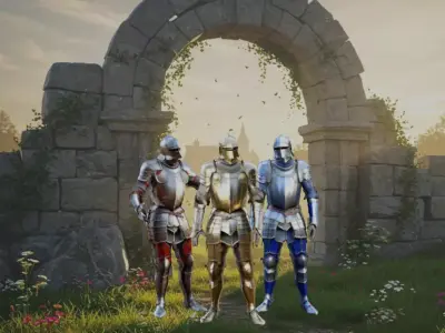 Medieval Knights in Full Armor 3D model