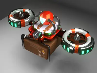 ScifiDrone TigersGauntlet  002 3D model