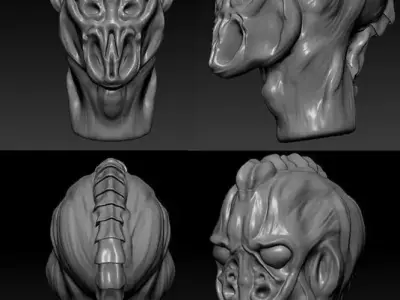 head of the alien 3D model